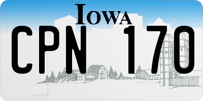 IA license plate CPN170