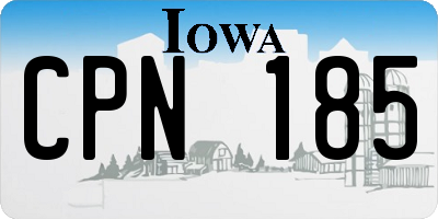IA license plate CPN185