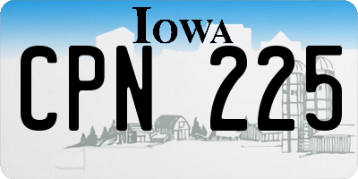 IA license plate CPN225