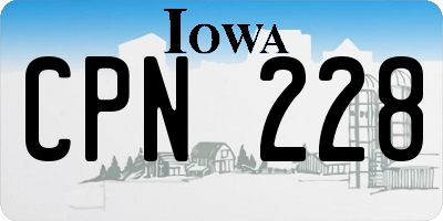 IA license plate CPN228