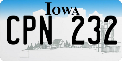 IA license plate CPN232