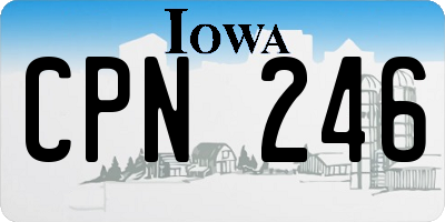 IA license plate CPN246