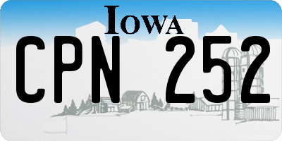 IA license plate CPN252