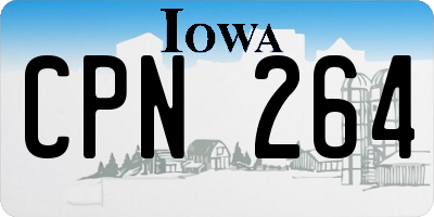 IA license plate CPN264
