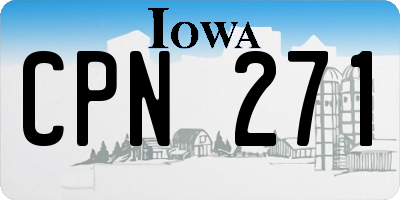 IA license plate CPN271