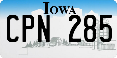 IA license plate CPN285