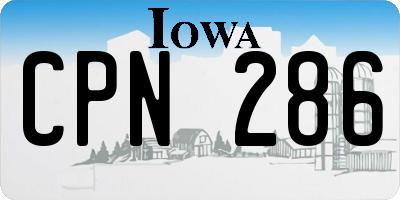 IA license plate CPN286