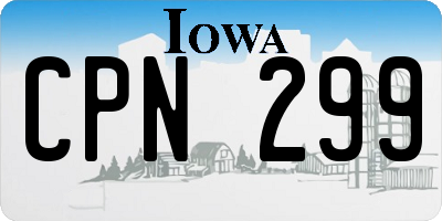 IA license plate CPN299