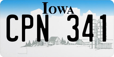 IA license plate CPN341