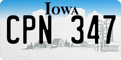 IA license plate CPN347