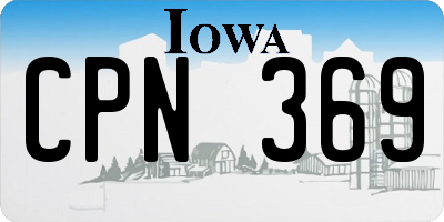 IA license plate CPN369