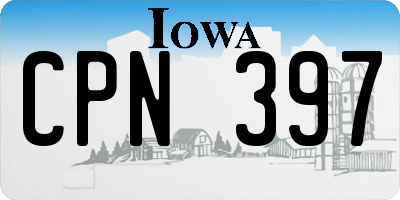 IA license plate CPN397