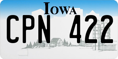 IA license plate CPN422