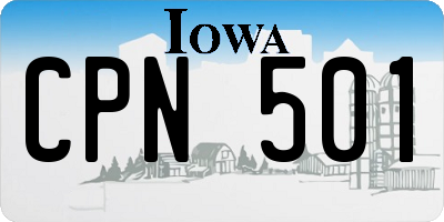 IA license plate CPN501