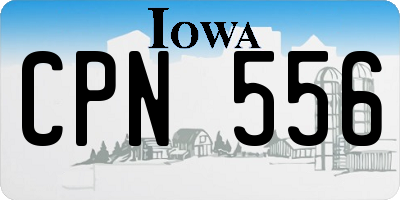 IA license plate CPN556