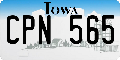 IA license plate CPN565