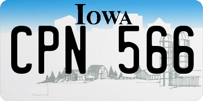 IA license plate CPN566