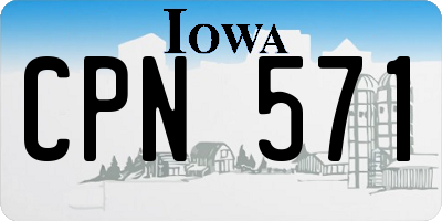 IA license plate CPN571