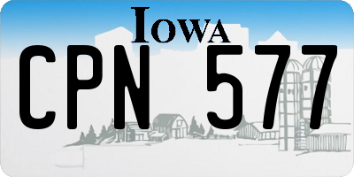 IA license plate CPN577