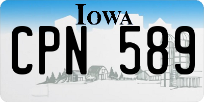 IA license plate CPN589