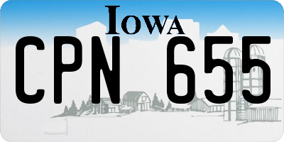 IA license plate CPN655