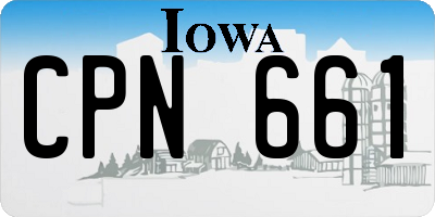 IA license plate CPN661
