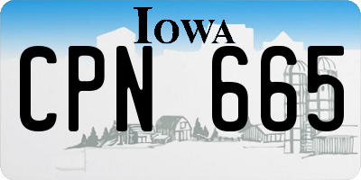 IA license plate CPN665