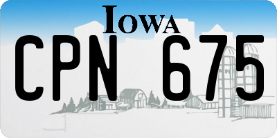 IA license plate CPN675