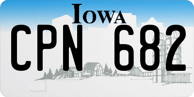 IA license plate CPN682