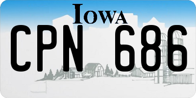 IA license plate CPN686