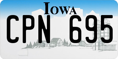 IA license plate CPN695