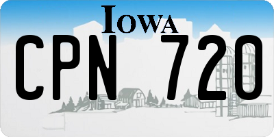 IA license plate CPN720