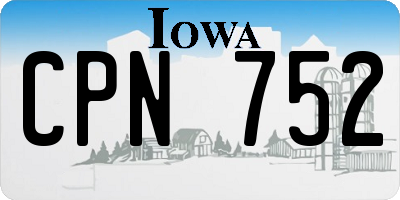 IA license plate CPN752