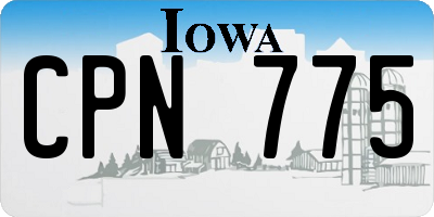 IA license plate CPN775