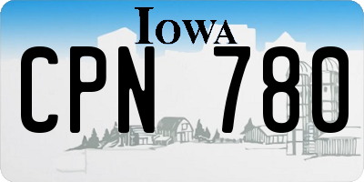 IA license plate CPN780