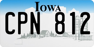IA license plate CPN812