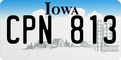 IA license plate CPN813