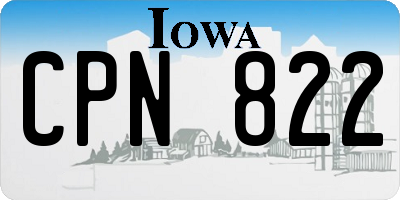 IA license plate CPN822