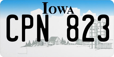 IA license plate CPN823