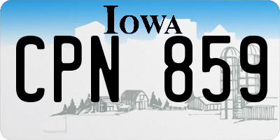 IA license plate CPN859