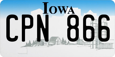 IA license plate CPN866