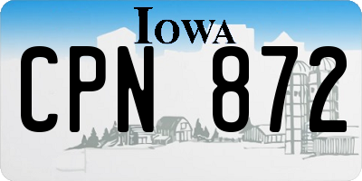 IA license plate CPN872