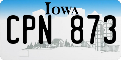 IA license plate CPN873