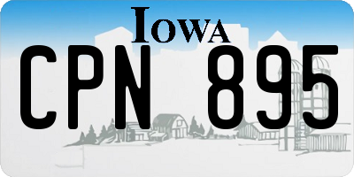 IA license plate CPN895