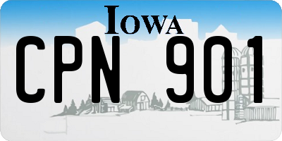 IA license plate CPN901