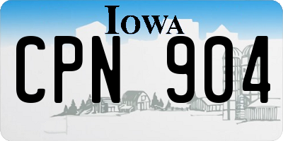 IA license plate CPN904