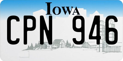IA license plate CPN946