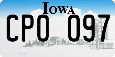 IA license plate CPO097