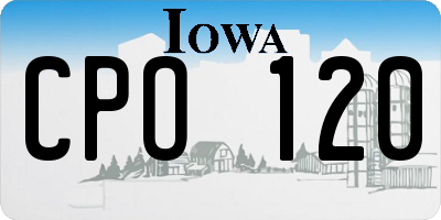 IA license plate CPO120