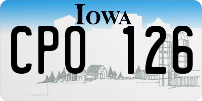 IA license plate CPO126